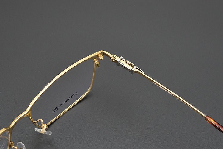 GOLDLA Handmade Pure Titanium Square Glasses | Gothic Style Full Frame Eyeglasses for Men & Women – Ultra - Light High Prescription Ready - HP eyeglasses