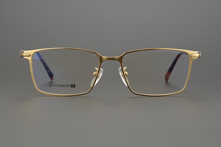 GOLDLA Handmade Pure Titanium Square Glasses | Gothic Style Full Frame Eyeglasses for Men & Women – Ultra - Light High Prescription Ready - HP eyeglasses