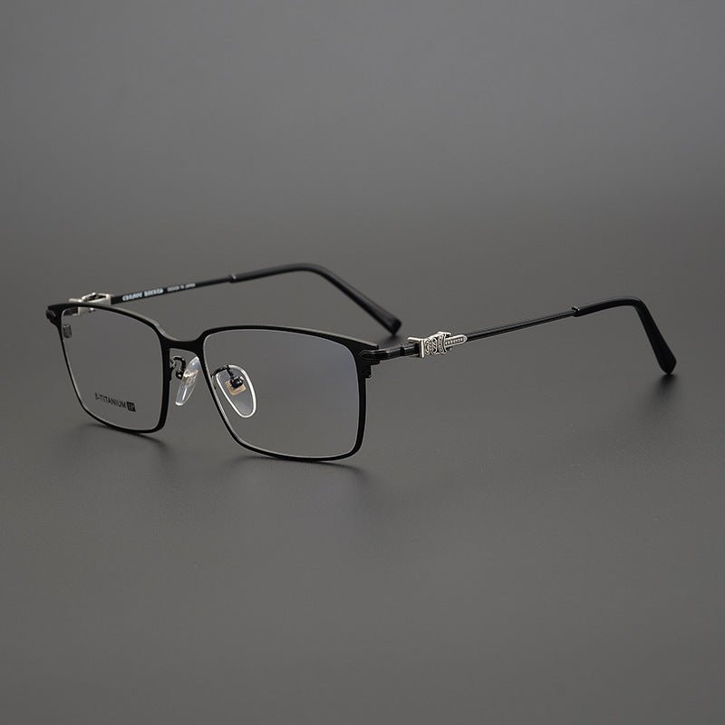 GOLDLA Handmade Pure Titanium Square Glasses | Gothic Style Full Frame Eyeglasses for Men & Women – Ultra - Light High Prescription Ready - HP eyeglasses