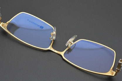 GOLDLA Handmade Pure Titanium Square Glasses | Gothic Style Full Frame Eyeglasses for Men & Women – Ultra - Light High Prescription Ready - HP eyeglasses