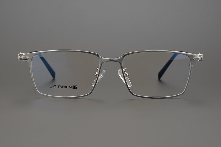 GOLDLA Handmade Pure Titanium Square Glasses | Gothic Style Full Frame Eyeglasses for Men & Women – Ultra - Light High Prescription Ready - HP eyeglasses
