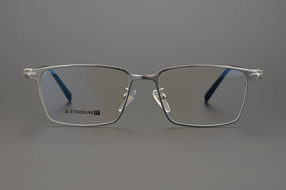 GOLDLA Handmade Pure Titanium Square Glasses | Gothic Style Full Frame Eyeglasses for Men & Women – Ultra - Light High Prescription Ready - HP eyeglasses