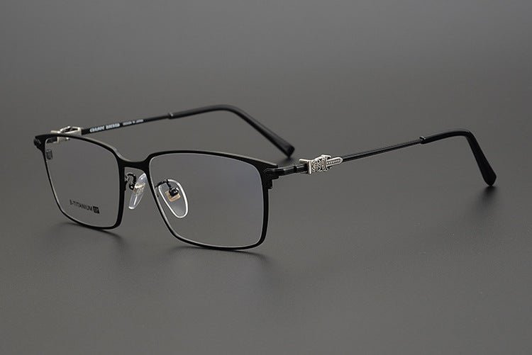 GOLDLA Handmade Pure Titanium Square Glasses | Gothic Style Full Frame Eyeglasses for Men & Women – Ultra - Light High Prescription Ready - HP eyeglasses