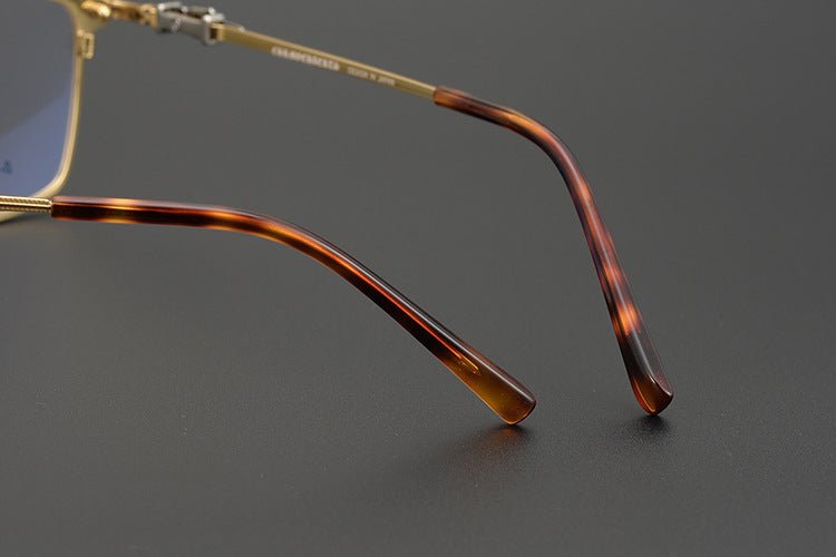 GOLDLA Handmade Pure Titanium Square Glasses | Gothic Style Full Frame Eyeglasses for Men & Women – Ultra - Light High Prescription Ready - HP eyeglasses