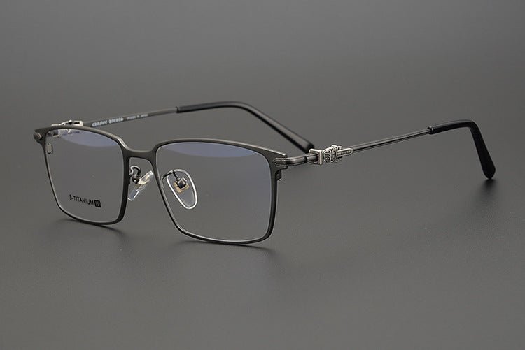 GOLDLA Handmade Pure Titanium Square Glasses | Gothic Style Full Frame Eyeglasses for Men & Women – Ultra - Light High Prescription Ready - HP eyeglasses