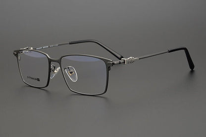 GOLDLA Handmade Pure Titanium Square Glasses | Gothic Style Full Frame Eyeglasses for Men & Women – Ultra - Light High Prescription Ready - HP eyeglasses
