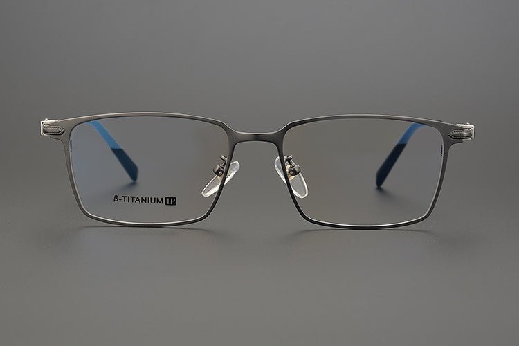 GOLDLA Handmade Pure Titanium Square Glasses | Gothic Style Full Frame Eyeglasses for Men & Women – Ultra - Light High Prescription Ready - HP eyeglasses