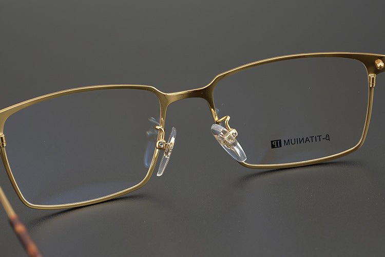 GOLDLA Handmade Pure Titanium Square Glasses | Gothic Style Full Frame Eyeglasses for Men & Women – Ultra - Light High Prescription Ready - HP eyeglasses