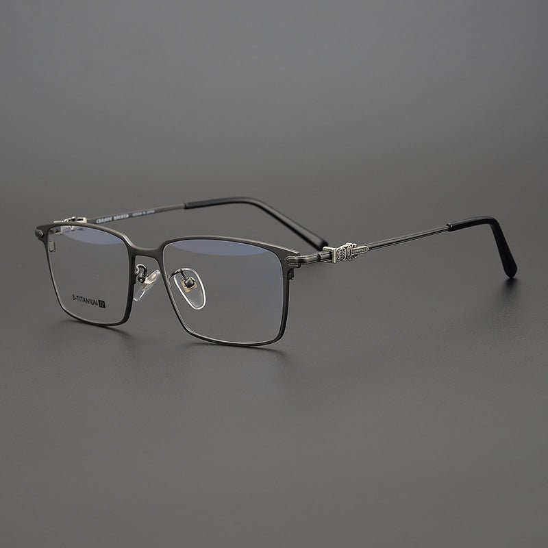 GOLDLA Handmade Pure Titanium Square Glasses | Gothic Style Full Frame Eyeglasses for Men & Women – Ultra - Light High Prescription Ready - HP eyeglasses