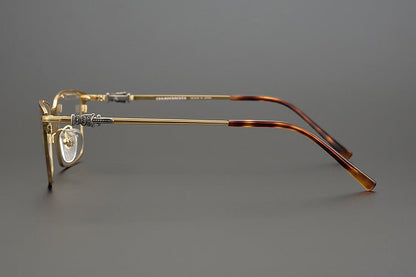 GOLDLA Handmade Pure Titanium Square Glasses | Gothic Style Full Frame Eyeglasses for Men & Women – Ultra - Light High Prescription Ready - HP eyeglasses