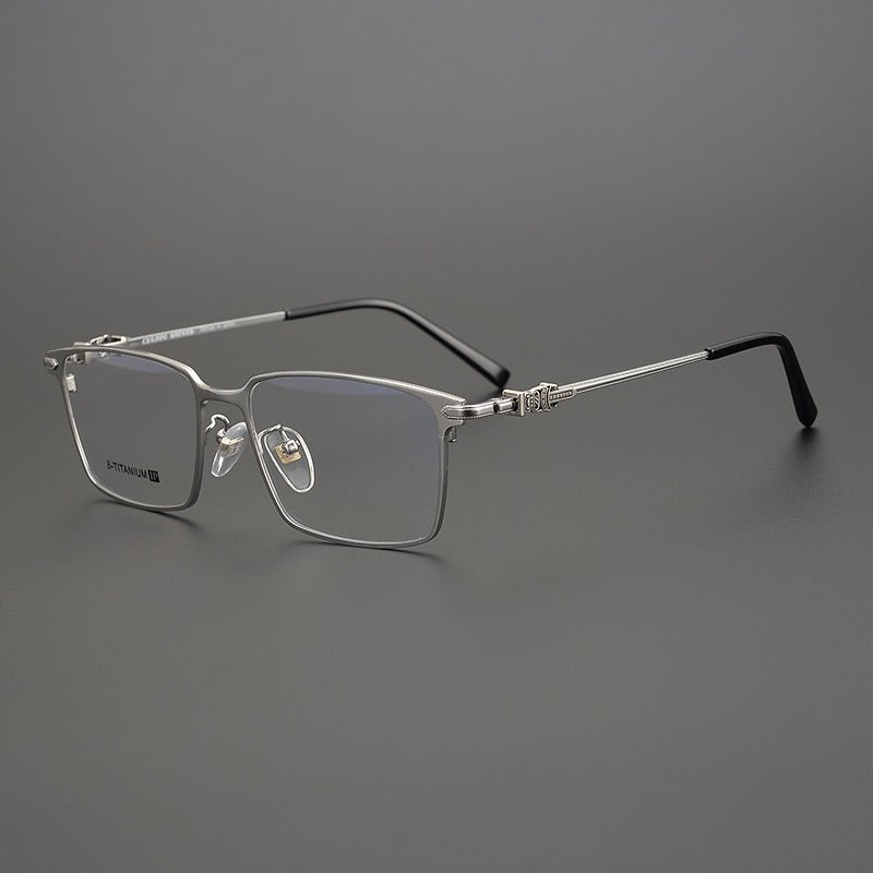 GOLDLA Handmade Pure Titanium Square Glasses | Gothic Style Full Frame Eyeglasses for Men & Women – Ultra - Light High Prescription Ready - HP eyeglasses