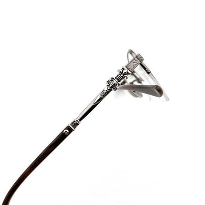 Gothic Titanium Semi-Rimless Square Glasses for Men & Women – CH8088 - HP eyeglasses