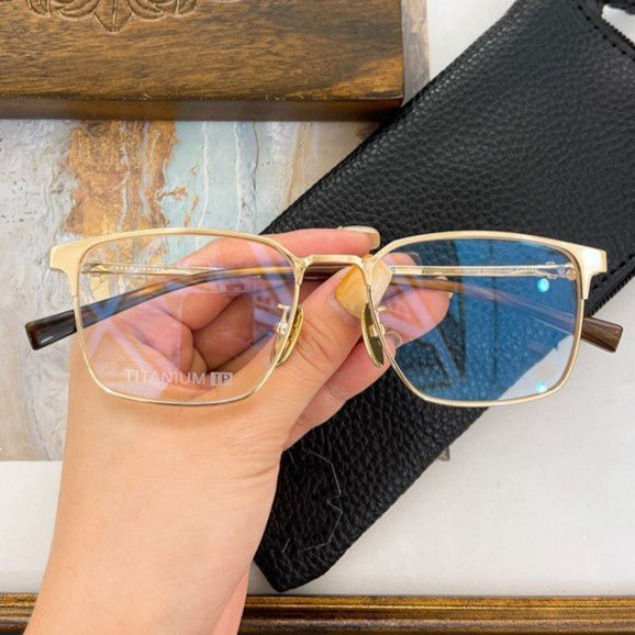 Gothic Titanium Square Eyeglasses for Men & Women – Designer Full-Rim Optical Frame CH8059 - HP eyeglasses