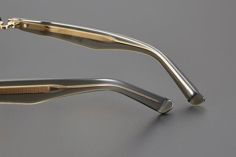 Handcrafted Japanese Browline Glasses – Premium Acetate & Titanium Semi - Round Frame with Reverse - R Hinge, High - Index Optical Eyeglasses for Men & Women - HP eyeglasses