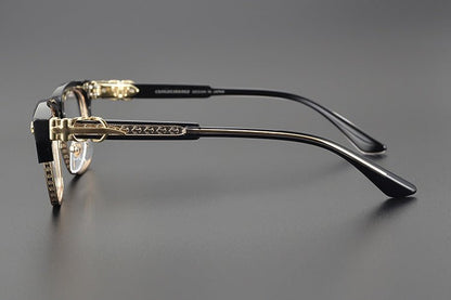 Heavy Duty Titanium Browline Glasses for Men | Sculpted Full Rim Optical Frames | Prescription & Blue Light Ready Eyewear CH8206 - HP eyeglasses