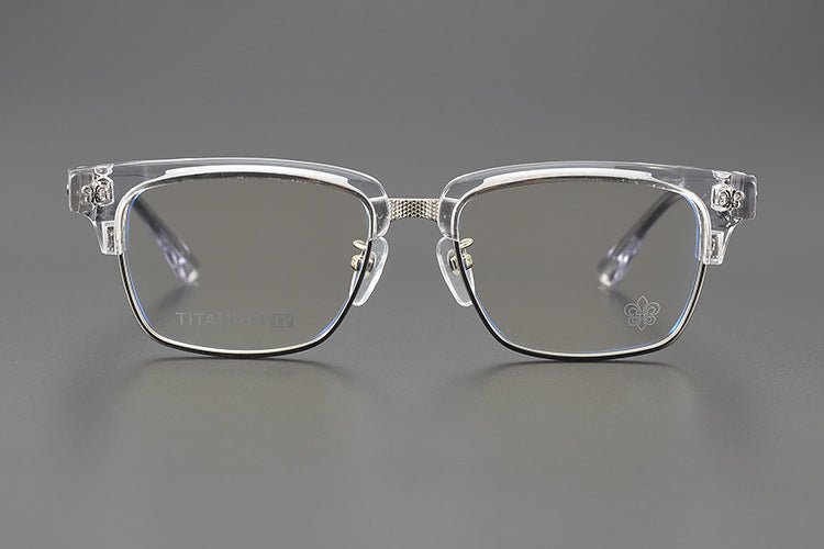 Heavy Duty Titanium Browline Glasses for Men | Sculpted Full Rim Optical Frames | Prescription & Blue Light Ready Eyewear CH8206 - HP eyeglasses