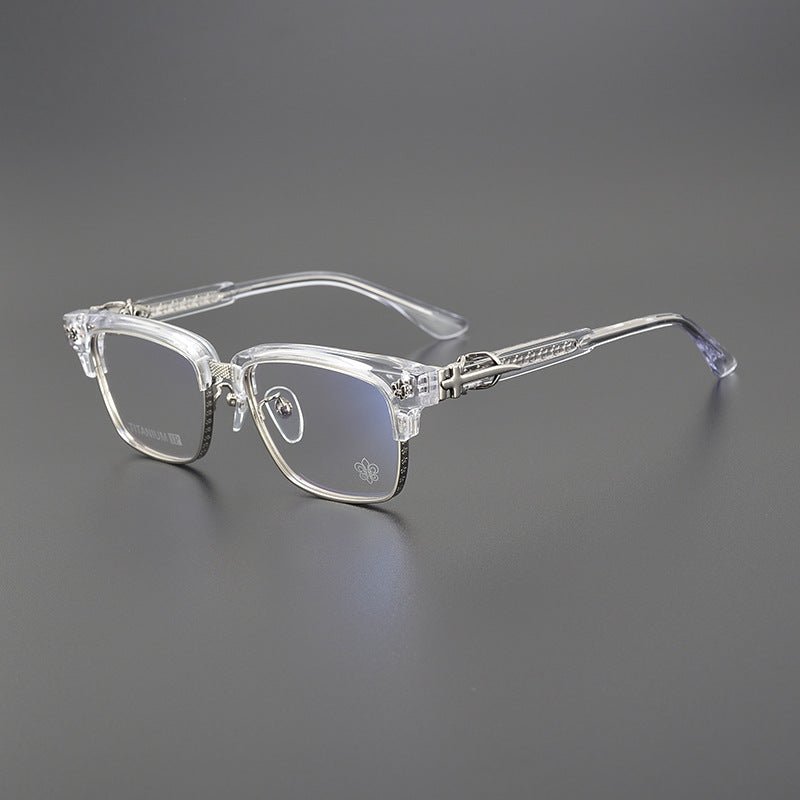 Heavy Duty Titanium Browline Glasses for Men | Sculpted Full Rim Optical Frames | Prescription & Blue Light Ready Eyewear CH8206 - HP eyeglasses