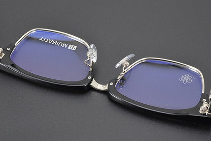 Heavy Duty Titanium Browline Glasses for Men | Sculpted Full Rim Optical Frames | Prescription & Blue Light Ready Eyewear CH8206 - HP eyeglasses