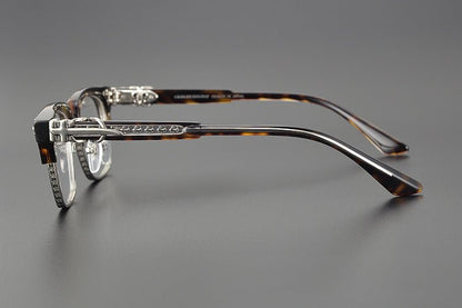 Heavy Duty Titanium Browline Glasses for Men | Sculpted Full Rim Optical Frames | Prescription & Blue Light Ready Eyewear CH8206 - HP eyeglasses