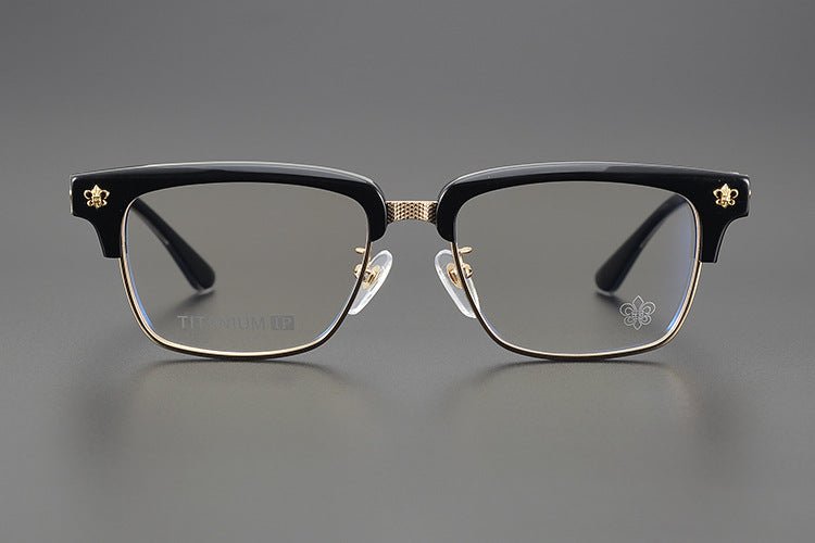 Heavy Duty Titanium Browline Glasses for Men | Sculpted Full Rim Optical Frames | Prescription & Blue Light Ready Eyewear CH8206 - HP eyeglasses