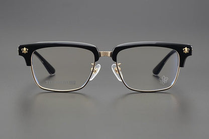 Heavy Duty Titanium Browline Glasses for Men | Sculpted Full Rim Optical Frames | Prescription & Blue Light Ready Eyewear CH8206 - HP eyeglasses