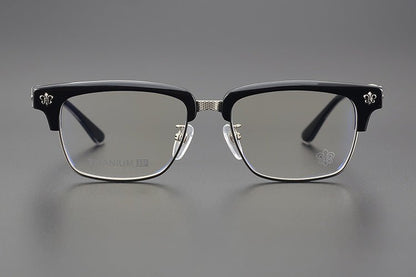 Heavy Duty Titanium Browline Glasses for Men | Sculpted Full Rim Optical Frames | Prescription & Blue Light Ready Eyewear CH8206 - HP eyeglasses