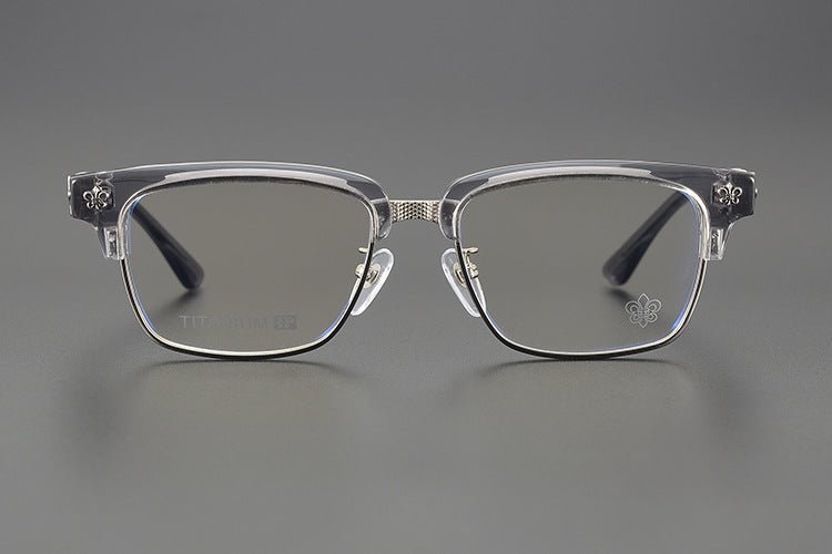 Heavy Duty Titanium Browline Glasses for Men | Sculpted Full Rim Optical Frames | Prescription & Blue Light Ready Eyewear CH8206 - HP eyeglasses