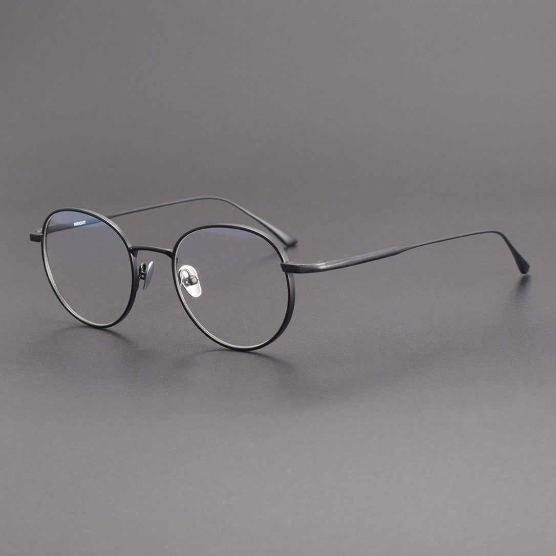 Japanese Designer Round Titanium Glasses | Vintage 48mm Lightweight Prescription Eyeglasses for Men & Women ZY-WRICHT - HP eyeglasses