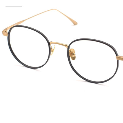Japanese Designer Round Titanium Glasses | Vintage 48mm Lightweight Prescription Eyeglasses for Men & Women ZY-WRICHT - HP eyeglasses