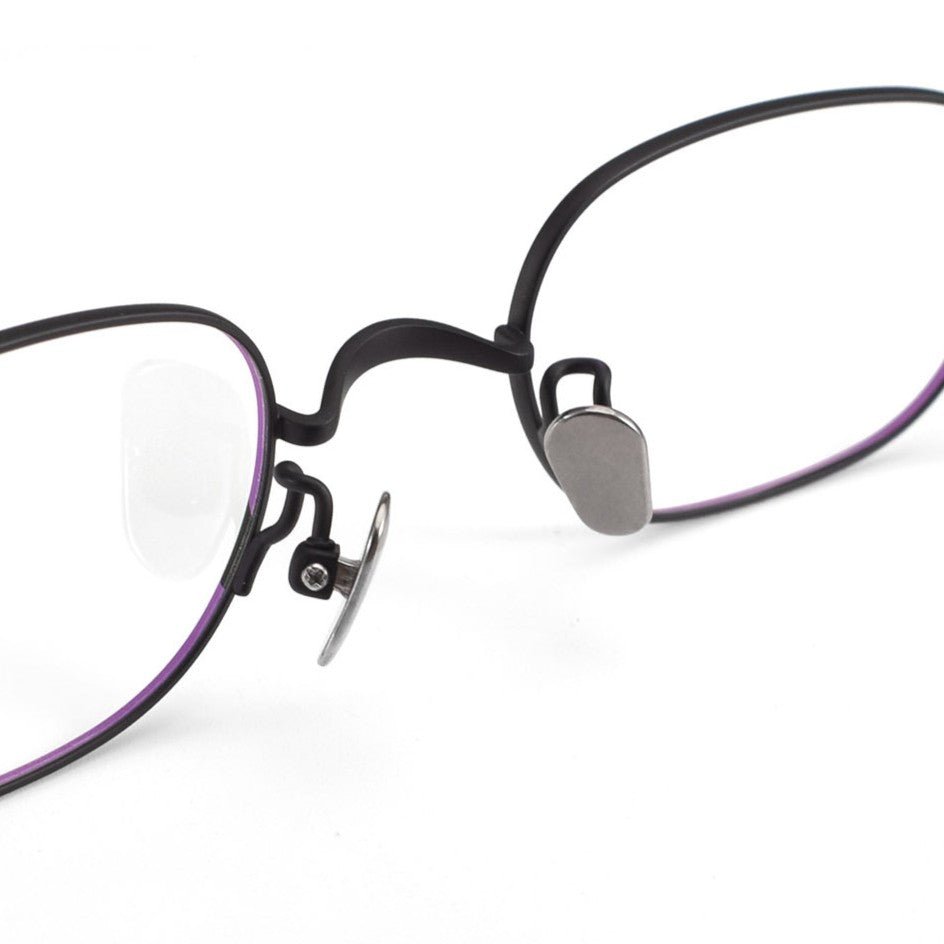 Japanese Small Square Titanium Glasses | Ultra Lightweight 48mm Prescription Eyeglasses for Small Faces GWS503 - HP eyeglasses