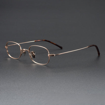 Japanese Small Square Titanium Glasses | Ultra Lightweight 48mm Prescription Eyeglasses for Small Faces GWS503 - HP eyeglasses