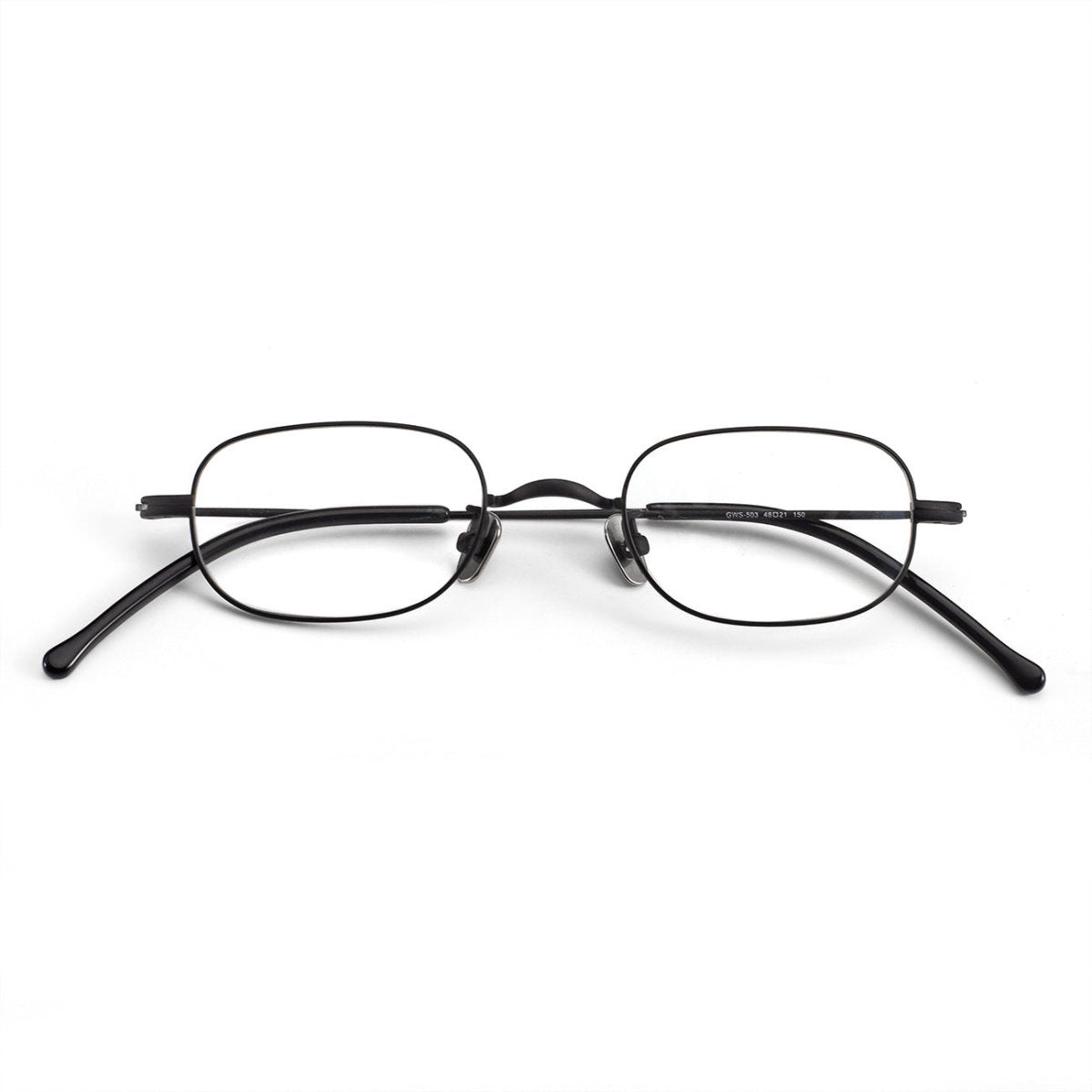 Japanese Small Square Titanium Glasses | Ultra Lightweight 48mm Prescription Eyeglasses for Small Faces GWS503 - HP eyeglasses