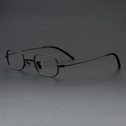 Japanese Small Square Titanium Glasses | Ultra Lightweight 48mm Prescription Eyeglasses for Small Faces GWS503 - HP eyeglasses