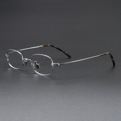 Japanese Small Square Titanium Glasses | Ultra Lightweight 48mm Prescription Eyeglasses for Small Faces GWS503 - HP eyeglasses