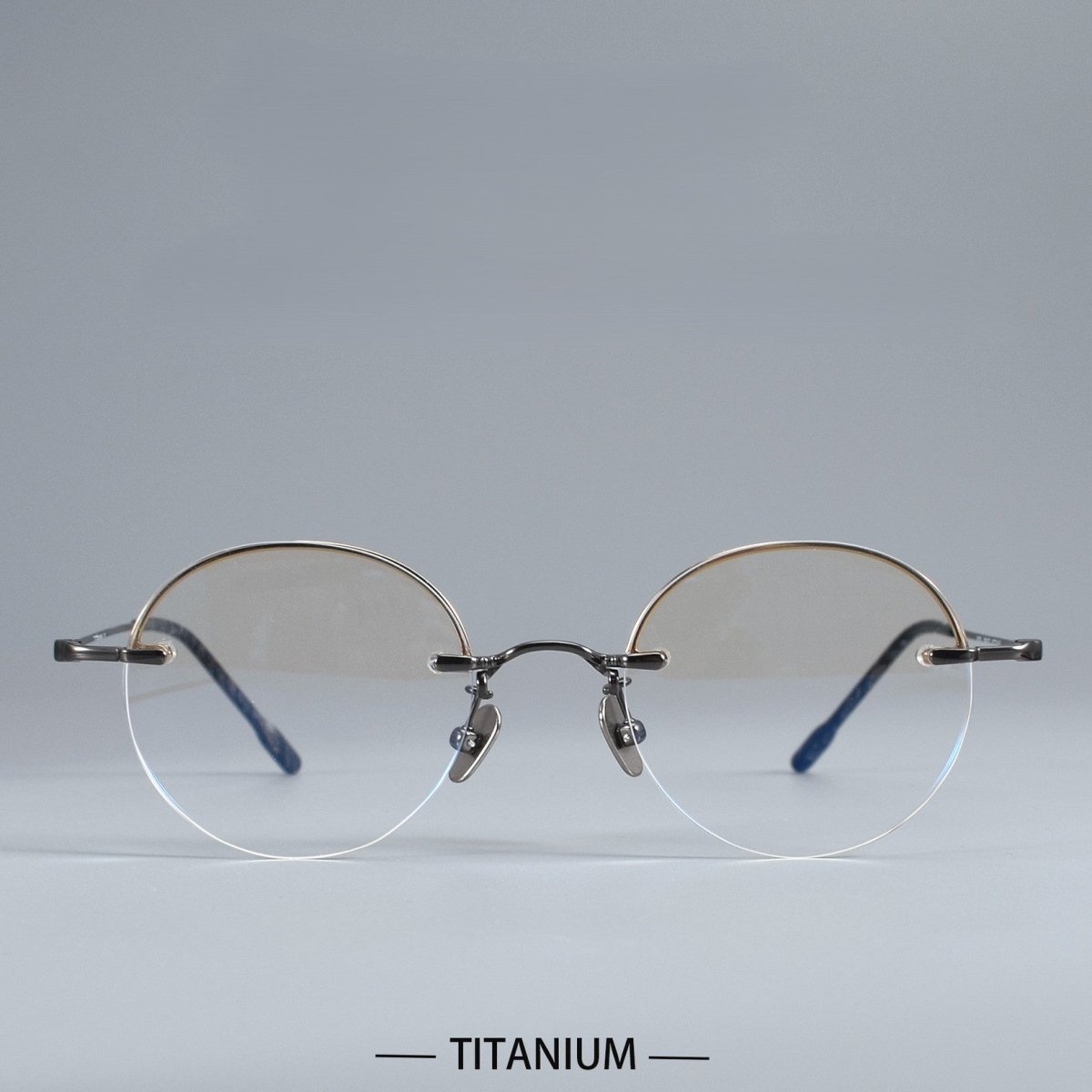 Japanese Style Round Rimless Glasses | Pure Titanium Designer Optical Frame for Small Faces 80876 - HP eyeglasses