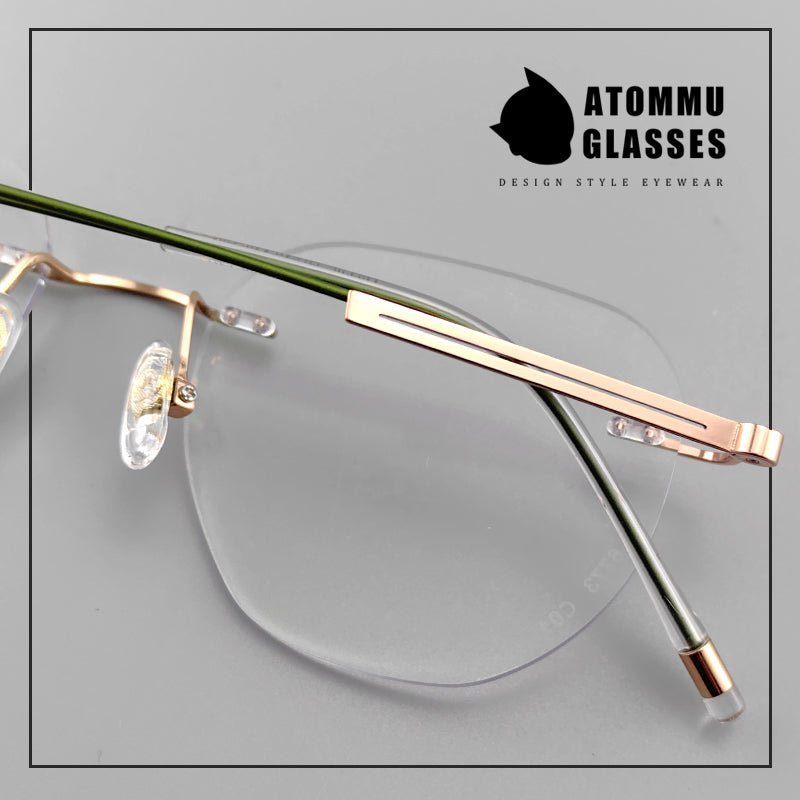 Japanese Titanium Rimless Eyeglasses | Gold Rimless Glasses for Women ...