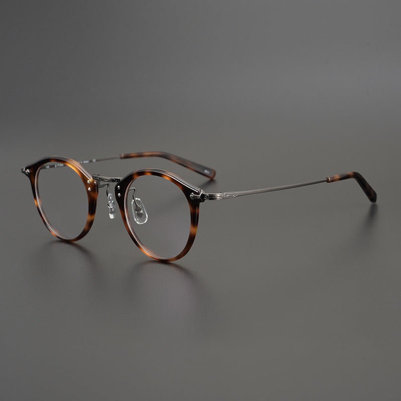 Japanese Vintage Round Glasses | Handmade Acetate & Pure Titanium Lightweight Prescription Eyewear 805 - HP eyeglasses