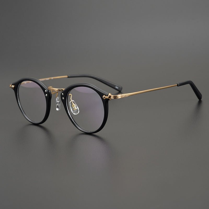 Japanese Vintage Round Glasses | Handmade Acetate & Pure Titanium Lightweight Prescription Eyewear 805 - HP eyeglasses