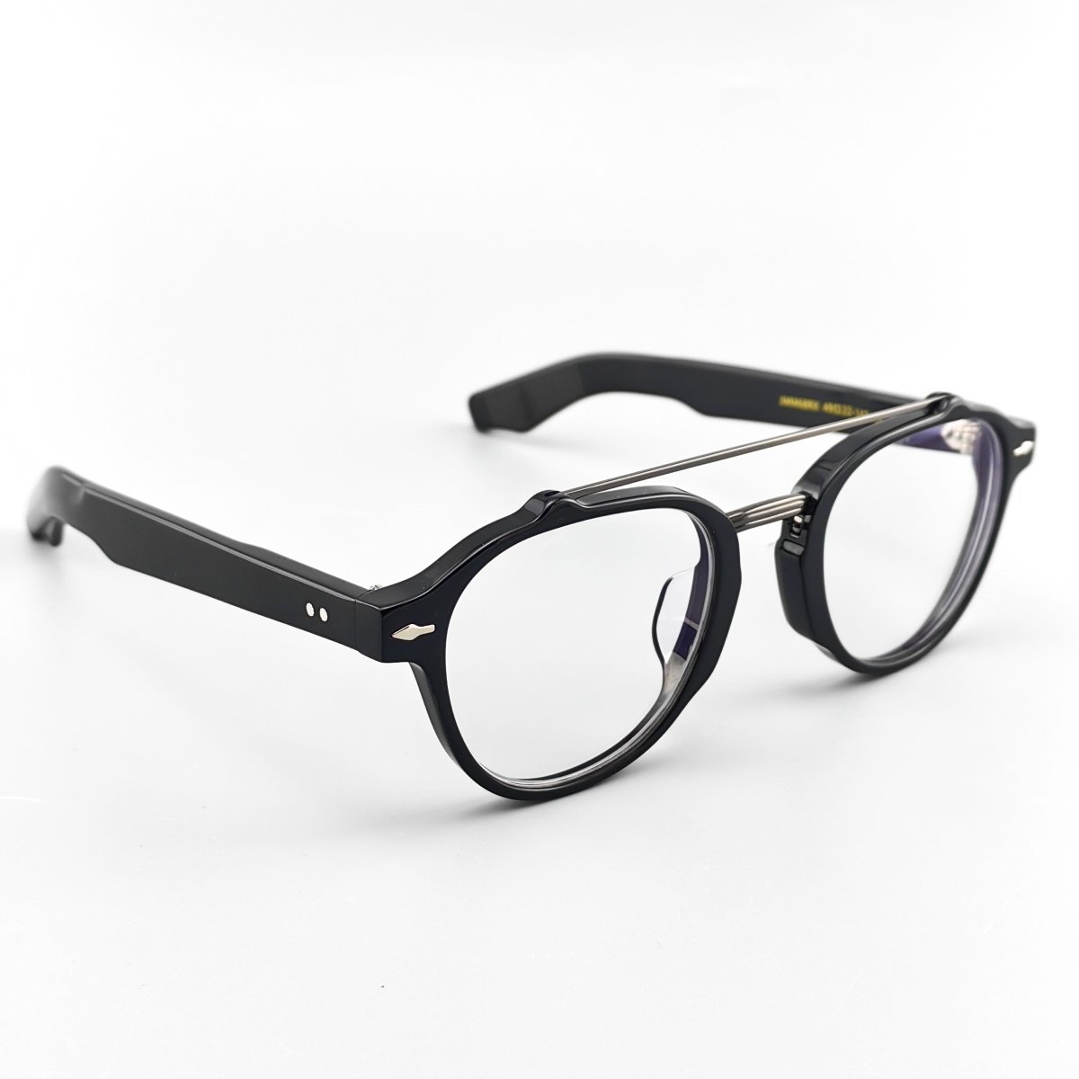 JMM Double Bridge Thick Acetate Eyeglass Frame | Unisex Aviator Blue Light Blocking Glasses for High Prescription - HP eyeglasses