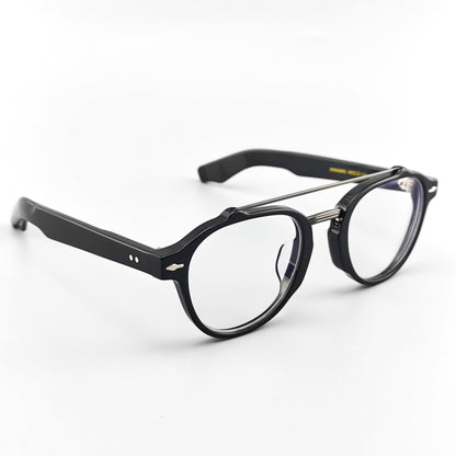 JMM Double Bridge Thick Acetate Eyeglass Frame | Unisex Aviator Blue Light Blocking Glasses for High Prescription - HP eyeglasses
