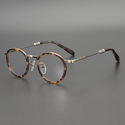 JUCIFER Chrome Hearts - Inspired Vintage Round Glasses – Japanese Gothic Eyewear with Premium Titanium Frame - HP eyeglasses