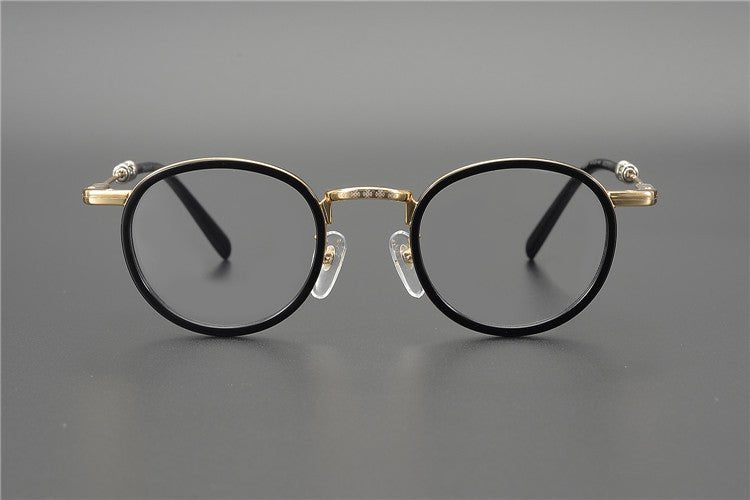 JUCIFER Chrome Hearts - Inspired Vintage Round Glasses – Japanese Gothic Eyewear with Premium Titanium Frame - HP eyeglasses