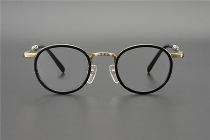JUCIFER Chrome Hearts - Inspired Vintage Round Glasses – Japanese Gothic Eyewear with Premium Titanium Frame - HP eyeglasses