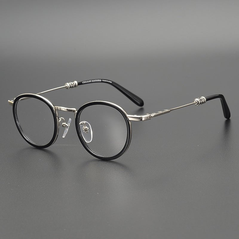 JUCIFER Chrome Hearts - Inspired Vintage Round Glasses – Japanese Gothic Eyewear with Premium Titanium Frame - HP eyeglasses