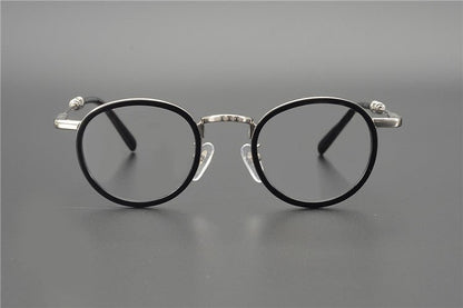 JUCIFER Chrome Hearts - Inspired Vintage Round Glasses – Japanese Gothic Eyewear with Premium Titanium Frame - HP eyeglasses