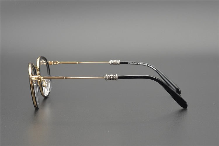 JUCIFER Chrome Hearts - Inspired Vintage Round Glasses – Japanese Gothic Eyewear with Premium Titanium Frame - HP eyeglasses