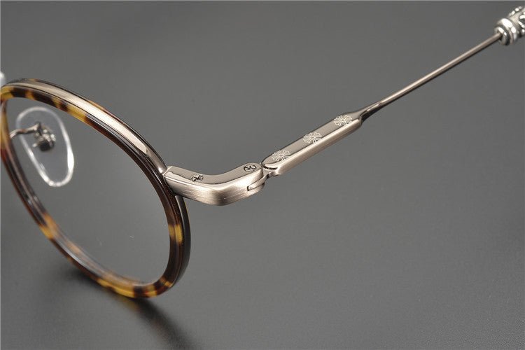 JUCIFER Chrome Hearts - Inspired Vintage Round Glasses – Japanese Gothic Eyewear with Premium Titanium Frame - HP eyeglasses