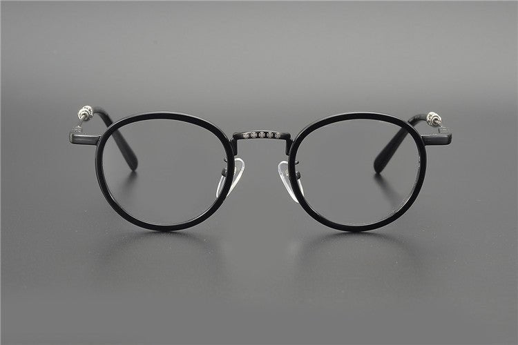 JUCIFER Chrome Hearts - Inspired Vintage Round Glasses – Japanese Gothic Eyewear with Premium Titanium Frame - HP eyeglasses