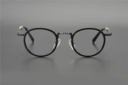 JUCIFER Chrome Hearts - Inspired Vintage Round Glasses – Japanese Gothic Eyewear with Premium Titanium Frame - HP eyeglasses