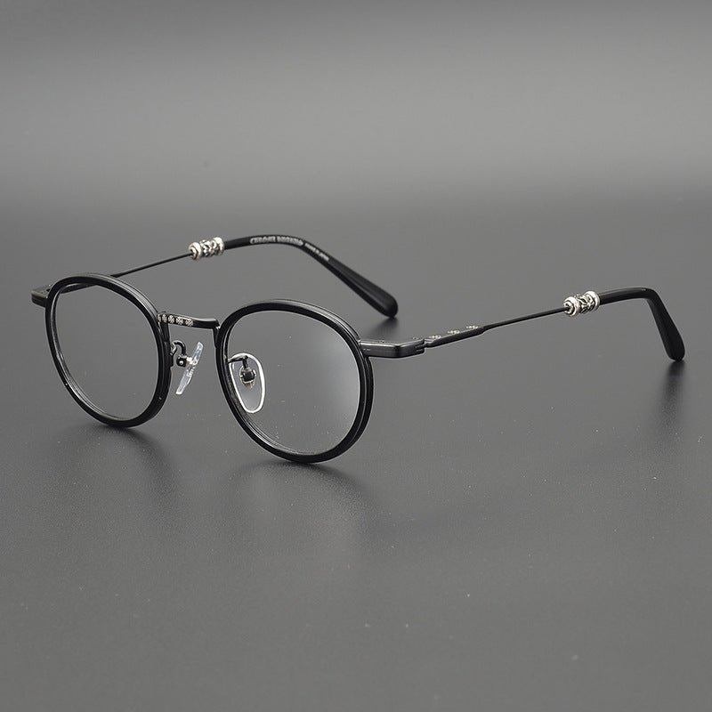 JUCIFER Chrome Hearts - Inspired Vintage Round Glasses – Japanese Gothic Eyewear with Premium Titanium Frame - HP eyeglasses